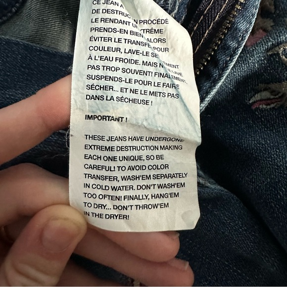 Garage | Denim Ultra High Rise Floral Embroidered Skinny Jeans - Picture 13 of 14